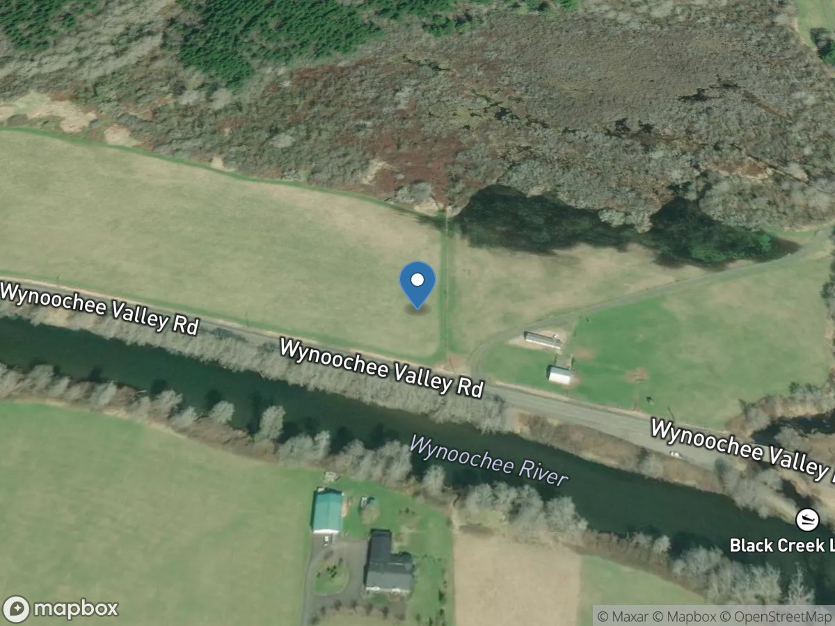 Wynoochee River above Black Creek near Montesano, WA location