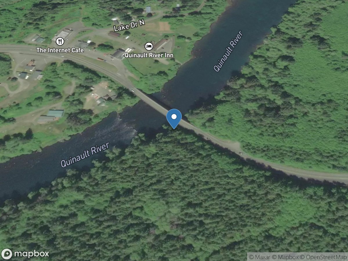 Quinault River at Quinault Lake, WA location