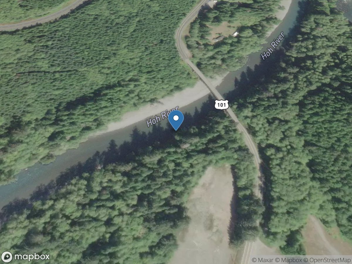 Hoh River at US Highway 101 near Forks, WA location