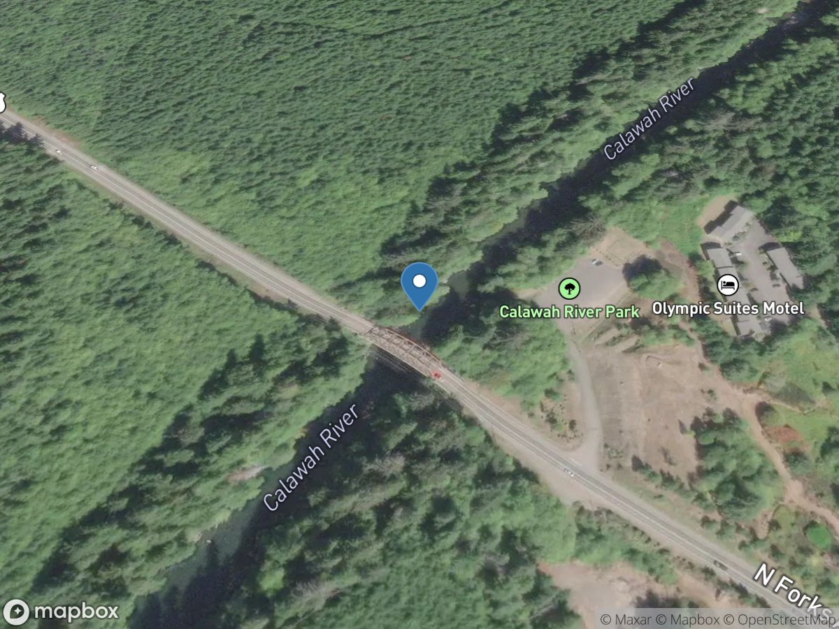 Calawah River near Forks, WA location