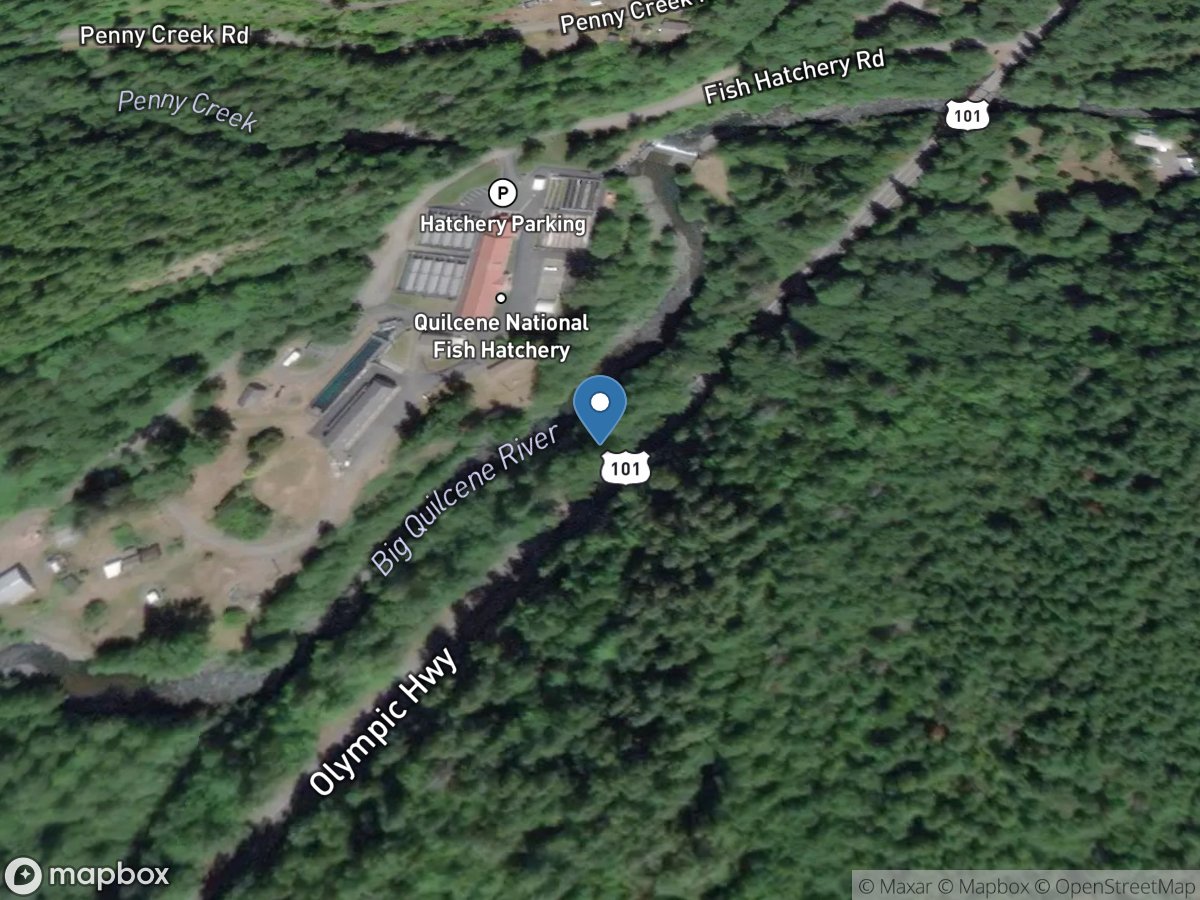 Big Quilcene River above Penny Creek near Quilcene, WA location