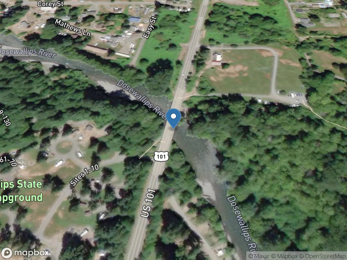 Dosewallips River at Brinnon, WA location