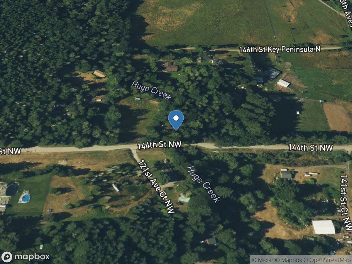 Huge Creek near Wauna, WA location