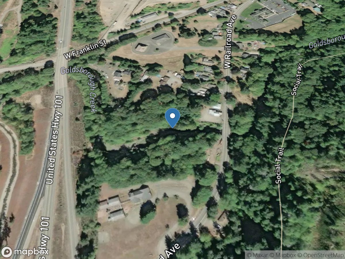 Goldsborough Creek above Coffee Crk near Shelton, WA location