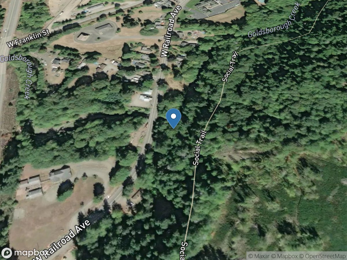 Coffee Creek at Mouth near Shelton, WA location