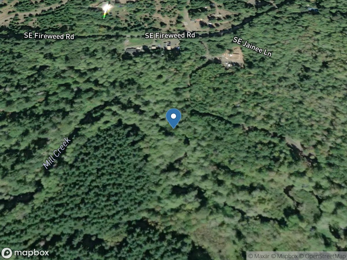 Mill Creek near Southeast Trillium Lane near Shelton, WA location