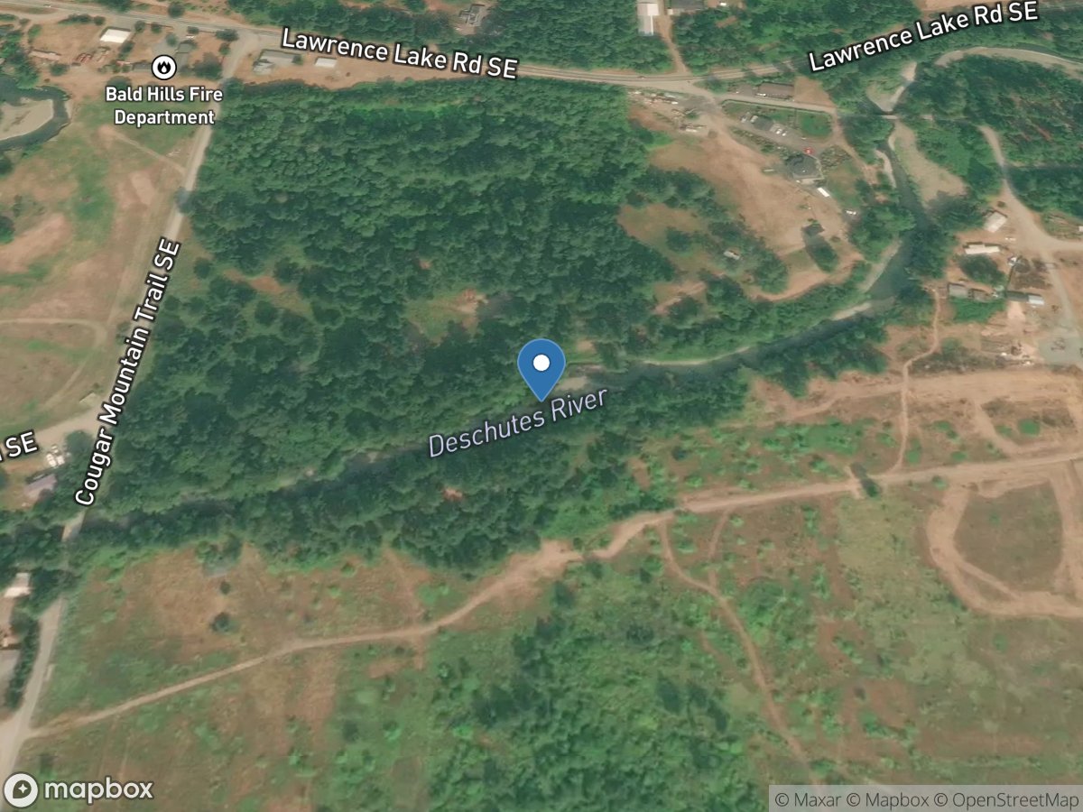 Deschutes River near Vail, WA location