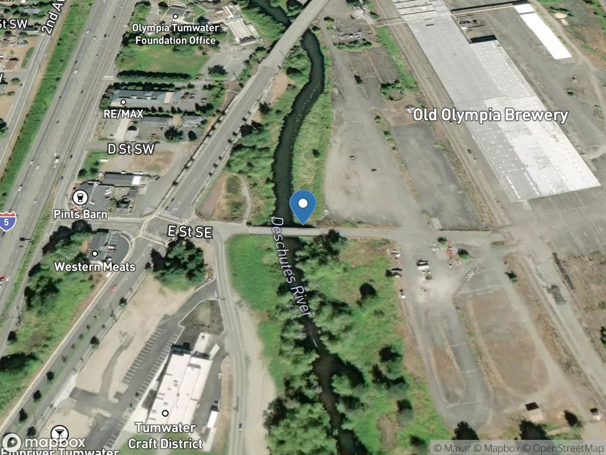 Deschutes River at East ST Bridge at Tumwater, WA location