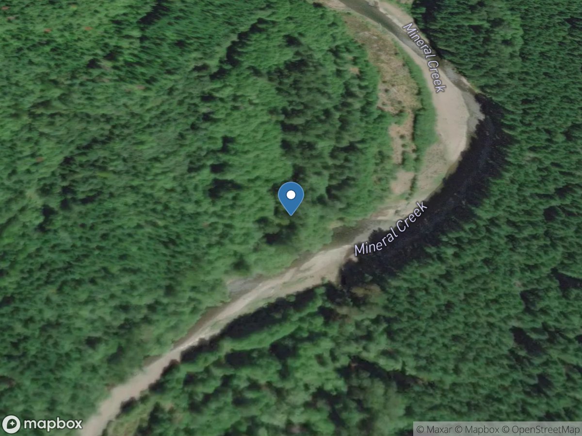 Mineral Creek near Mineral, WA location