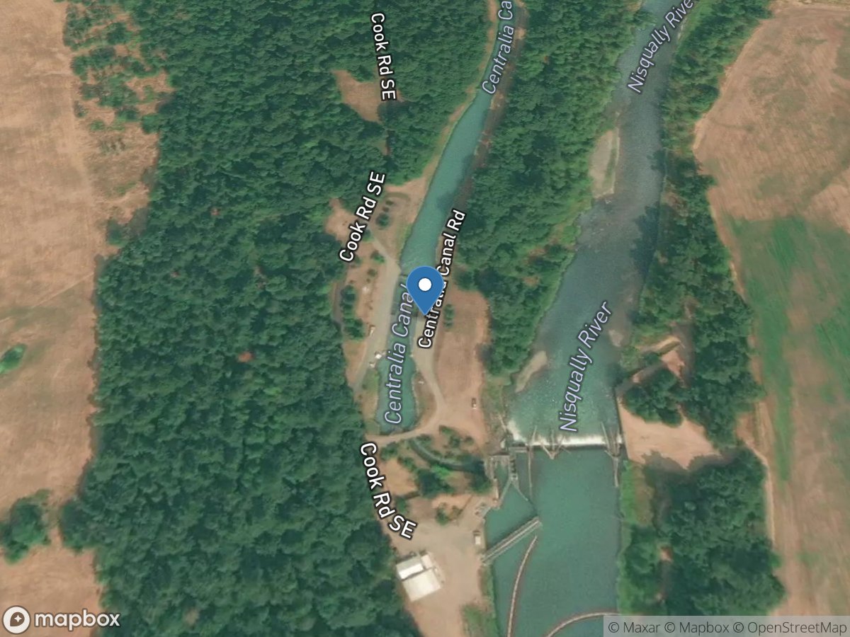 Centralia Power Canal near McKenna, WA location