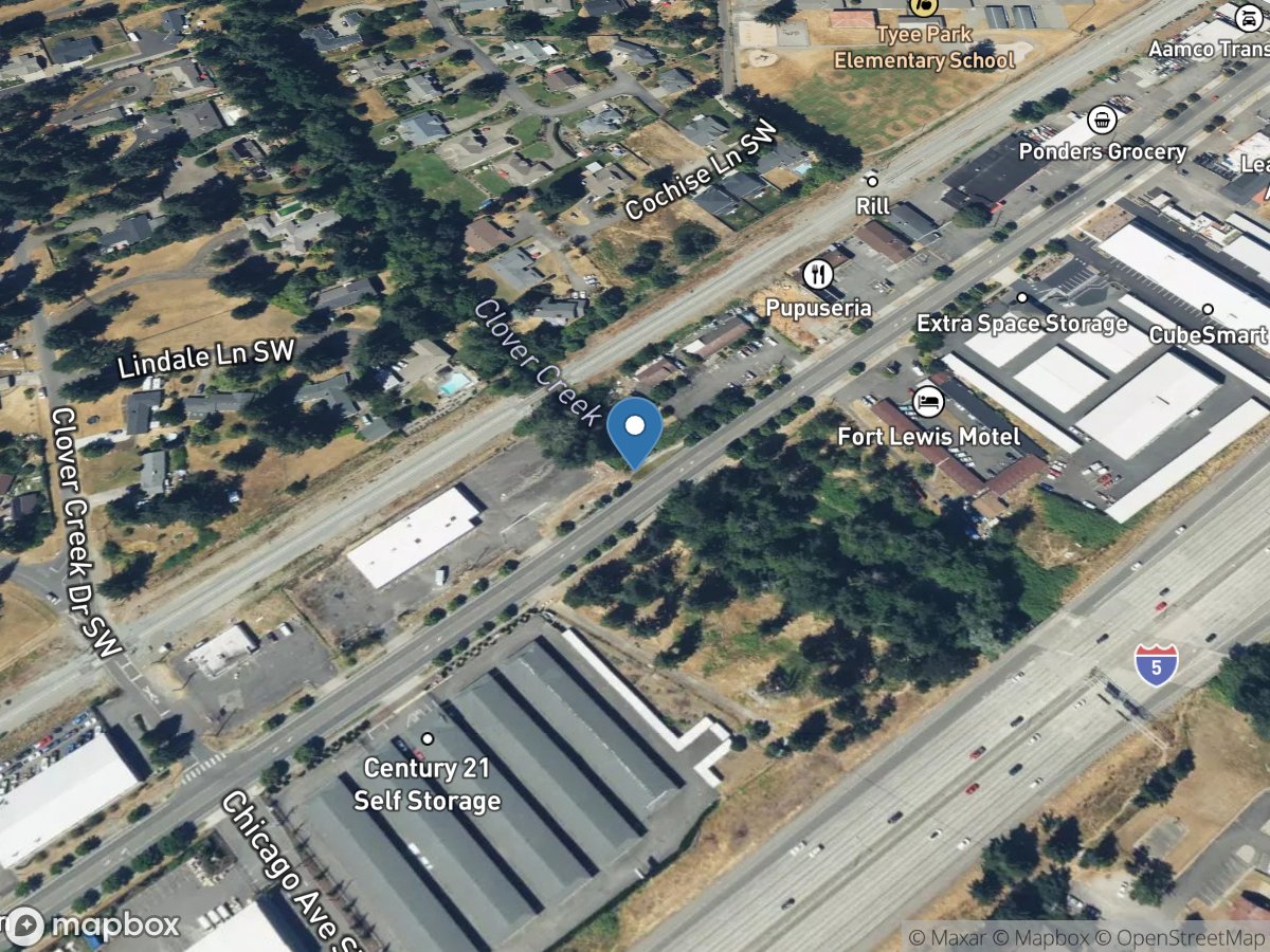 Clover Creek near Tillicum, WA location