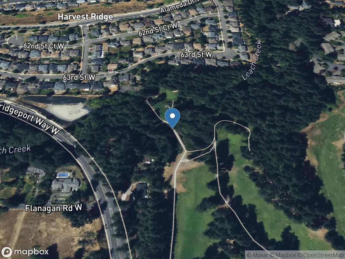 Leach Creek at Meadow Park Gc at University Place, WA location