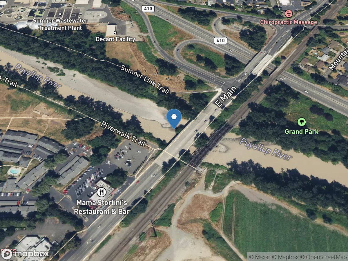 Puyallup River at East Main Bridge at Puyallup, WA location