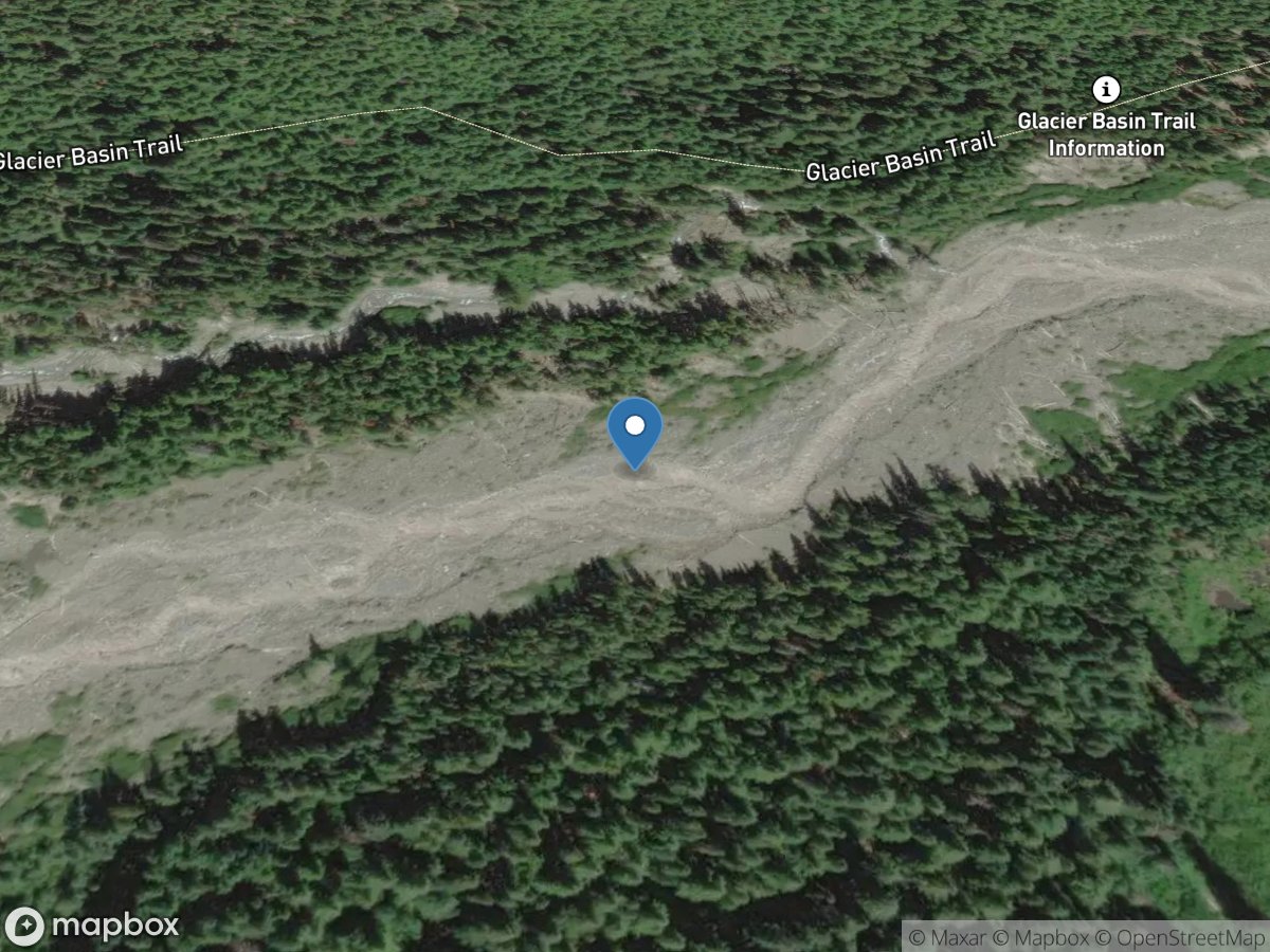 White River above Inter Fork Cnfl near Greenwater, WA location