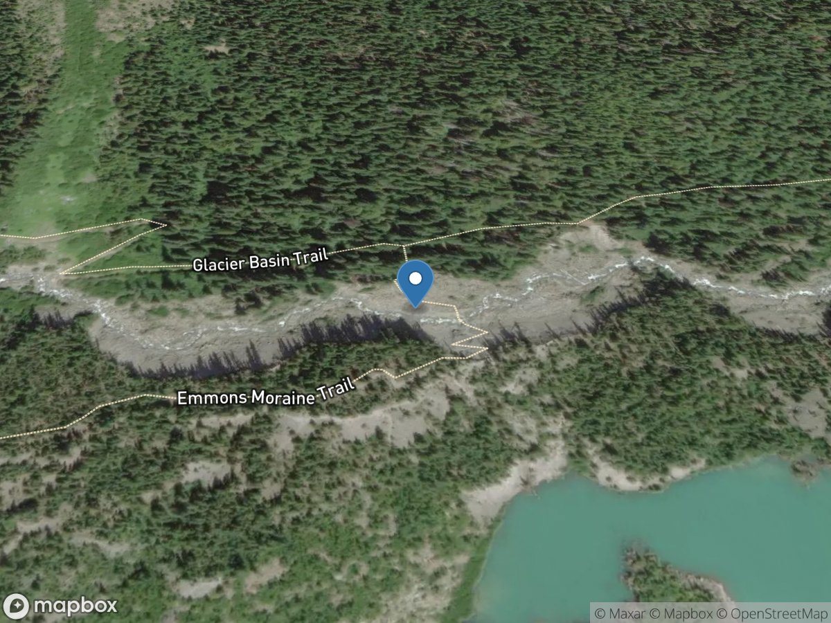 Inter Fork below Unnamed Tributary near Greenwater, WA location