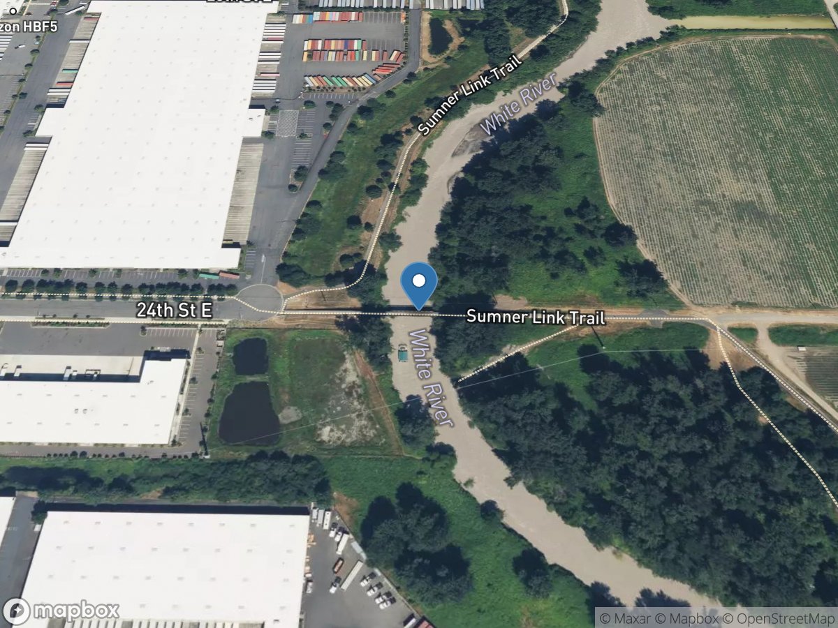 White River at 24th ST East at Dieringer, WA location