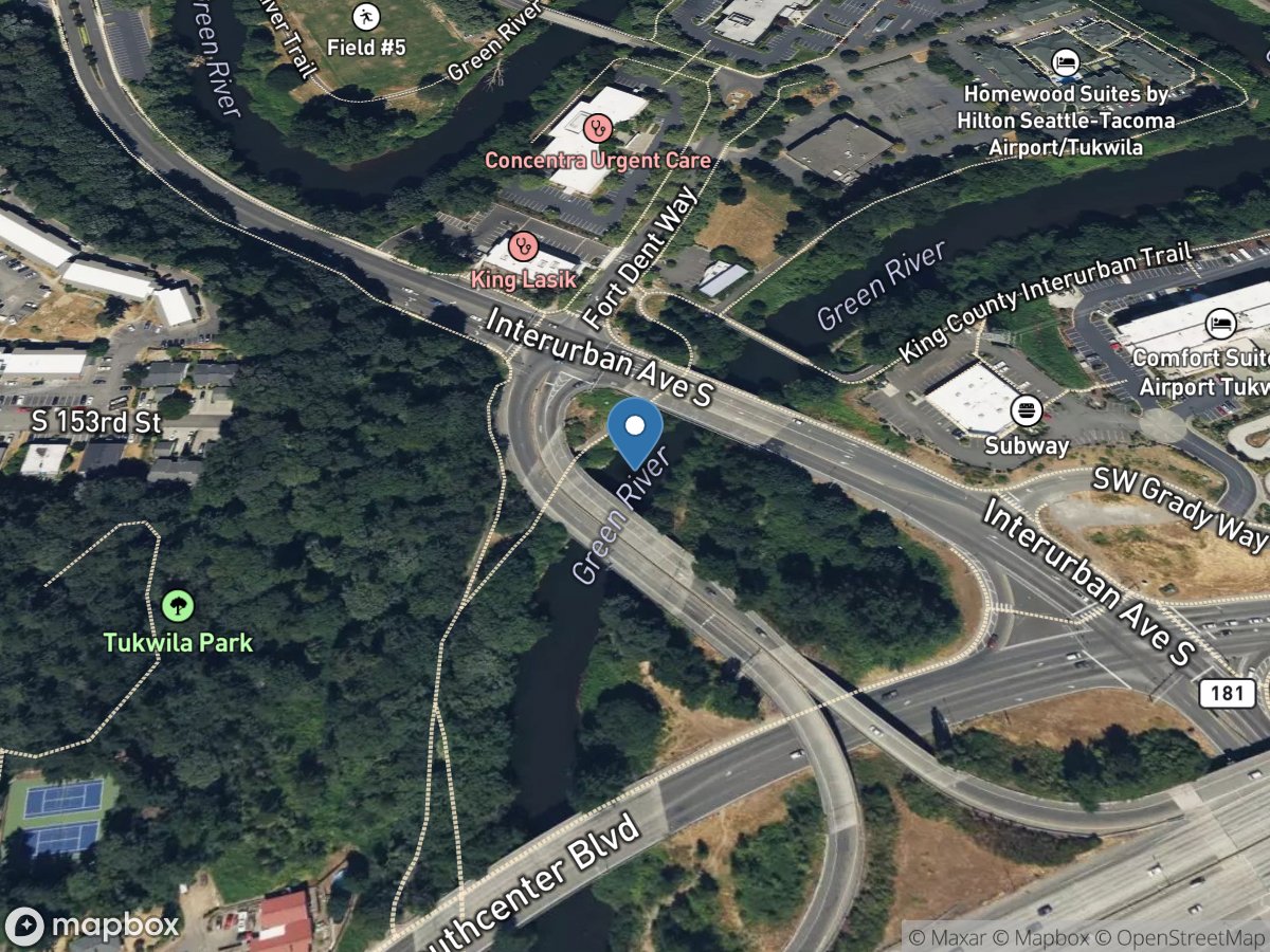 Green River at Tukwila, WA location