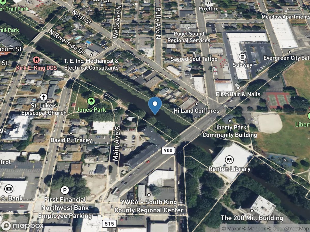 Cedar River at Renton, WA location