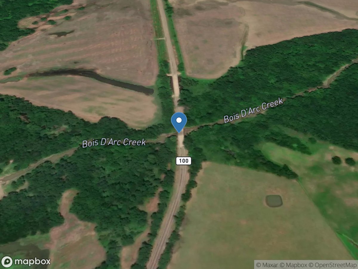 Bois D'Arc Creek at FM 100 near Honey Grove, TX location