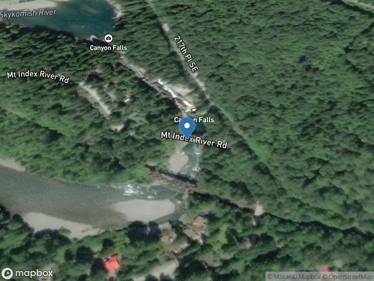 SF Skykomish River above Canyon Falls near Index, WA location