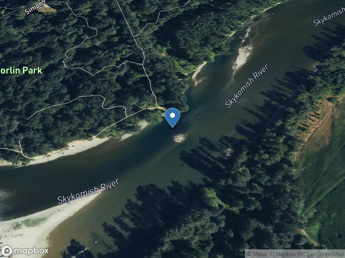 Skykomish River at Monroe, WA location