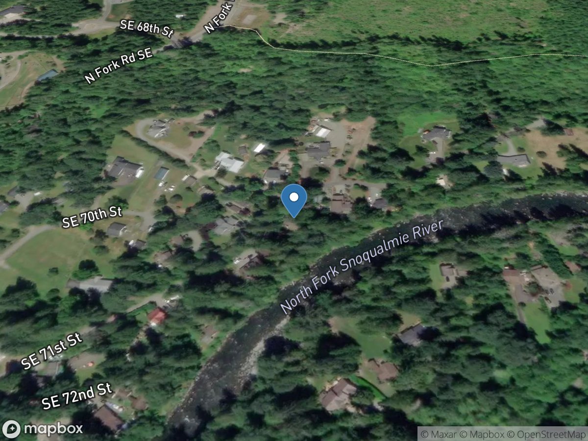 North Fork Snoqualmie River near North Bend, WA location