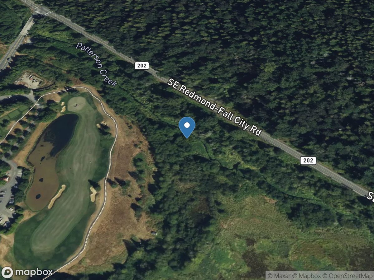 Patterson Creek above Canyon Creek near Fall City, WA location