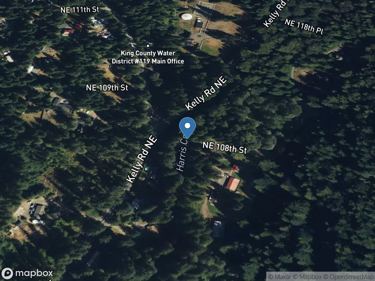 Harris Creek above Northeast 108th ST near Carnation, WA location