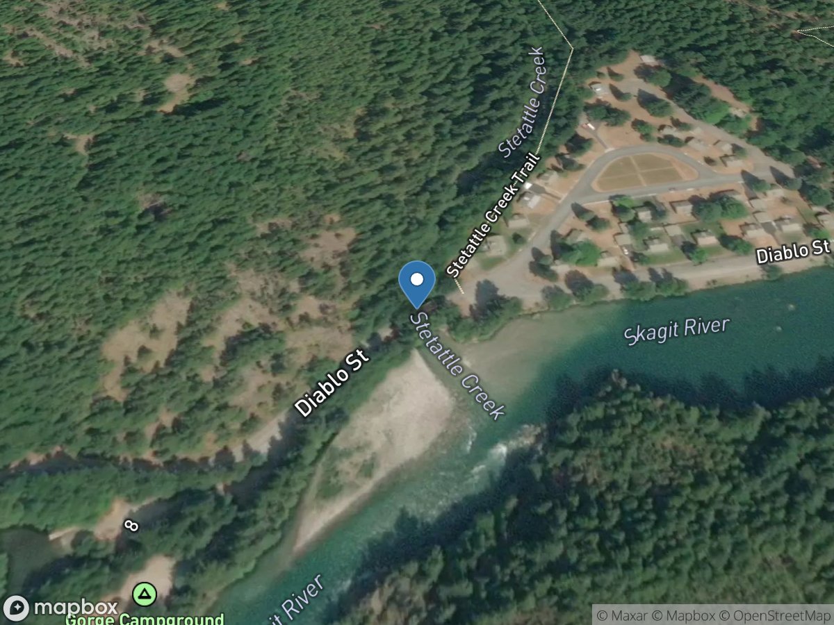 Stetattle Creek at Diablo, WA location