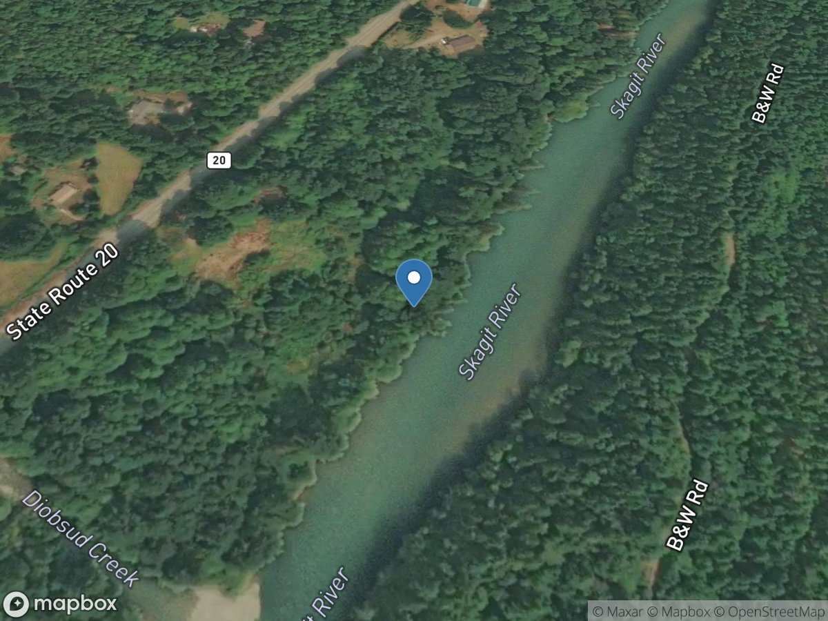 Skagit River above Diobsud Crk near Marblemount, WA location