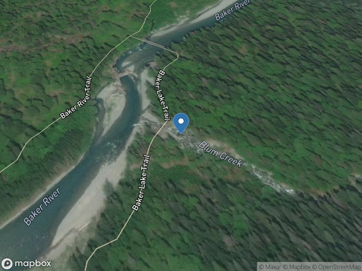 Baker River above Blum Creek near Concrete, WA location