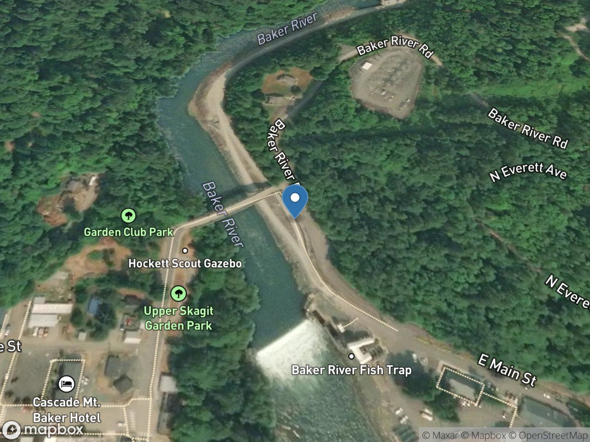 Baker River at Henry Thompson Branch at Concrete, WA location