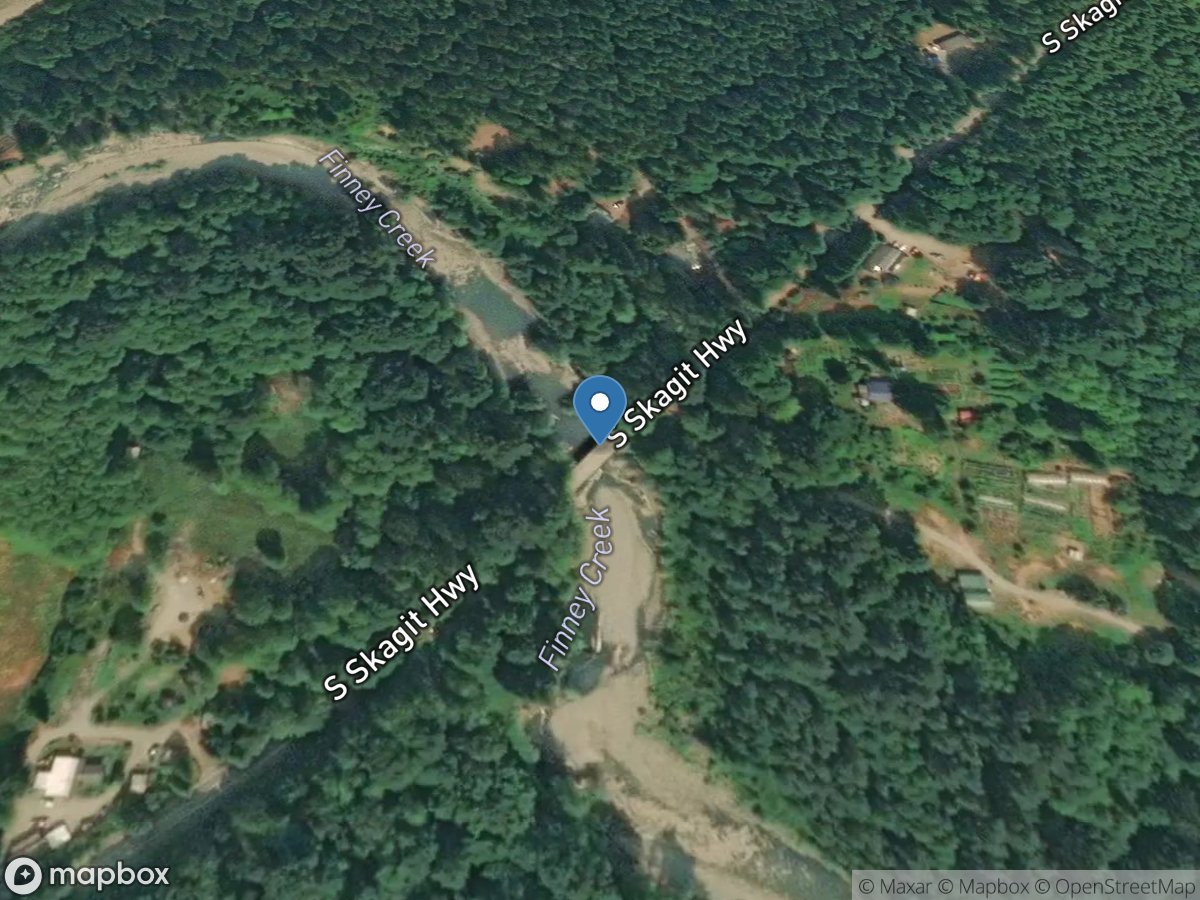 Finney Creek at South Skagit Highway near Concrete, WA location