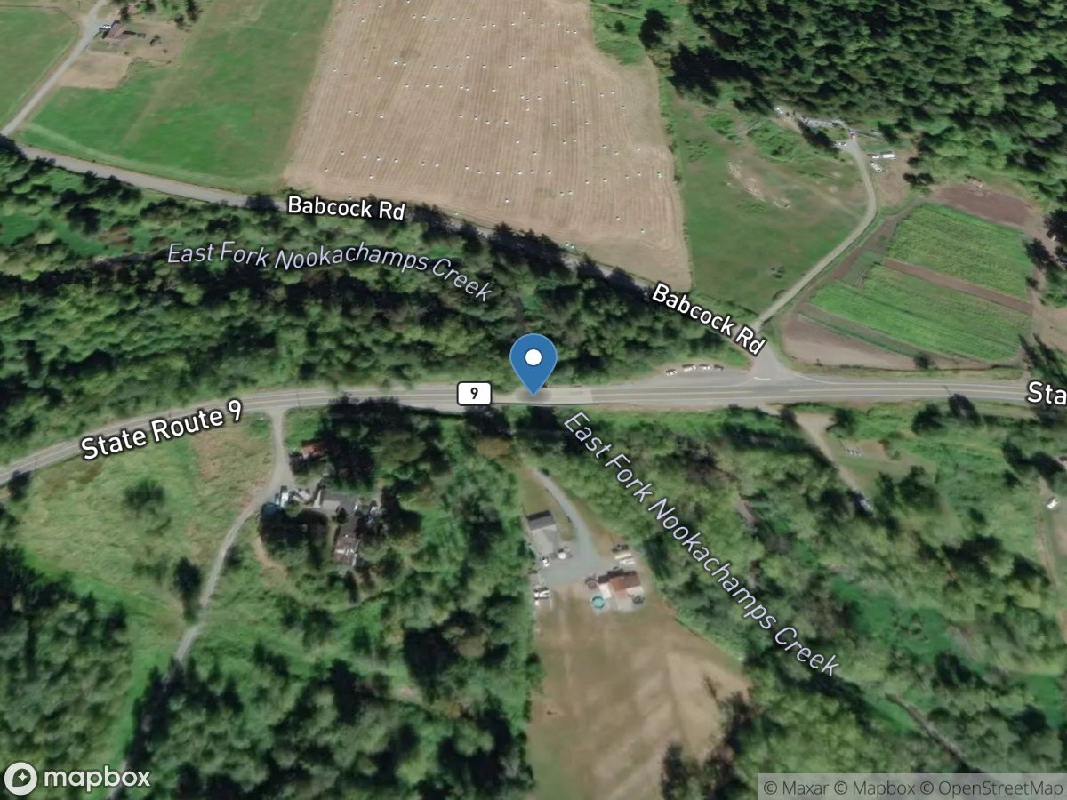 EF Nookachamps Creek at Highway 9 near Clear Lake, WA location