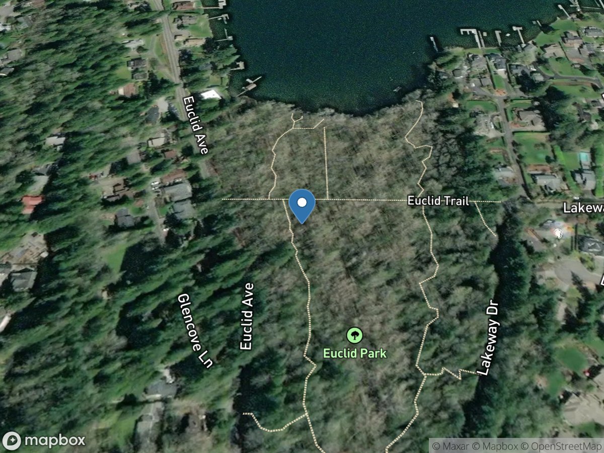 Euclid Creek at Euclid Avenue at Bellingham, WA location