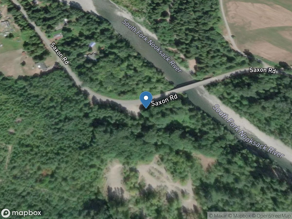 SF Nooksack River at Saxon Bridge, WA location