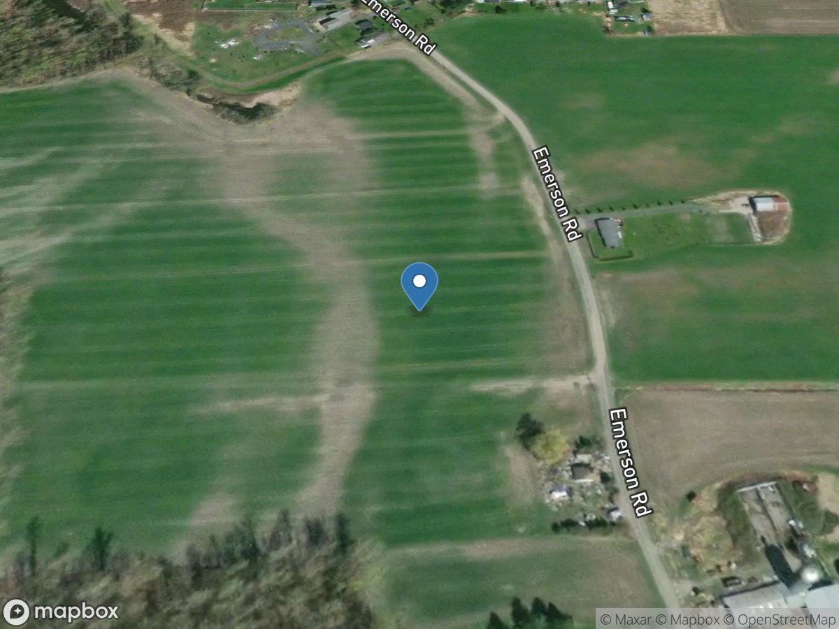 Nooksack River Overflow at Emerson Road at Everson, WA location