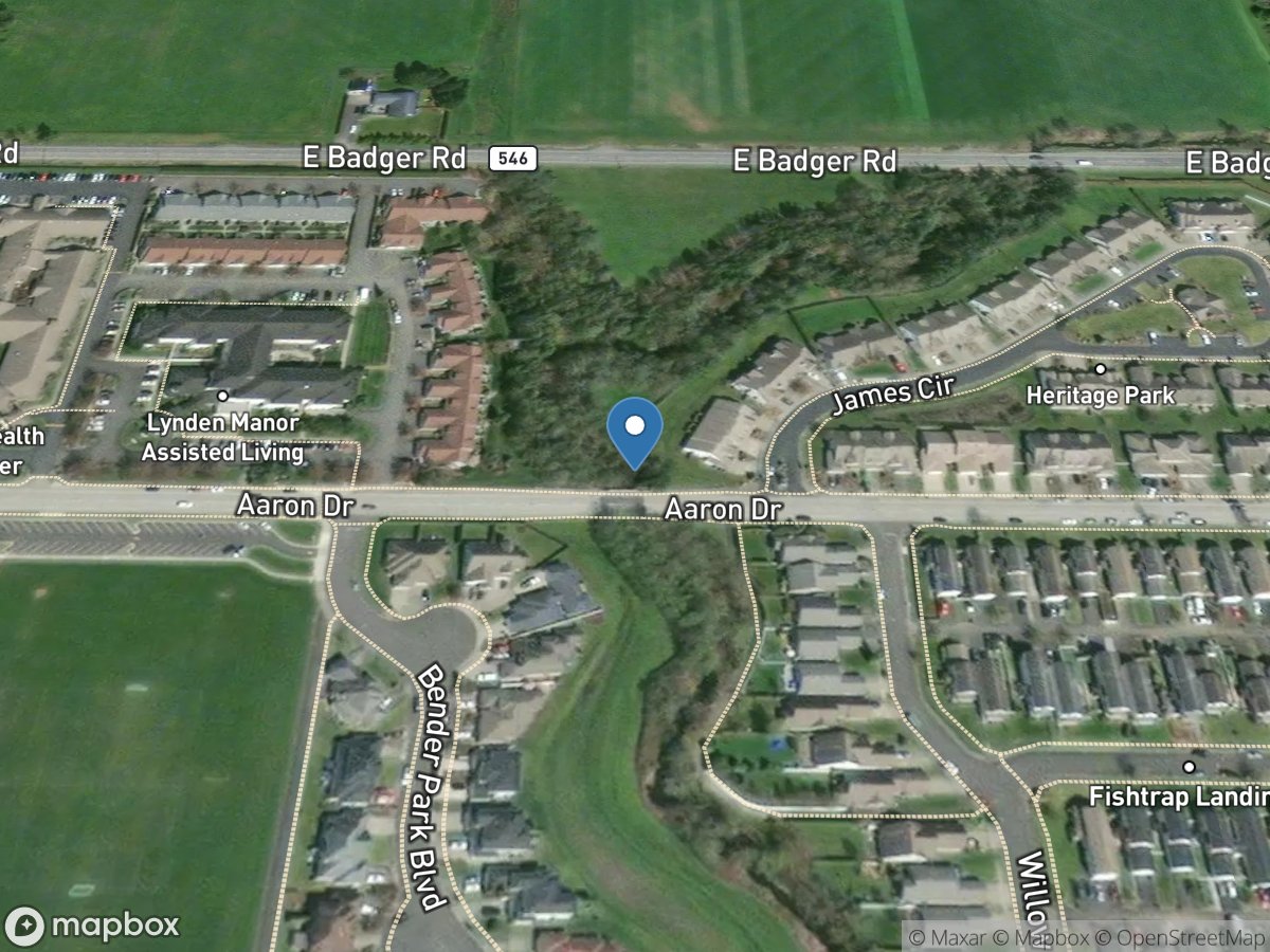 Fishtrap Creek at Aaron Road near Lynden, WA location