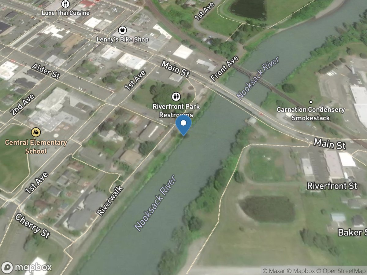 Nooksack River at Ferndale, WA location