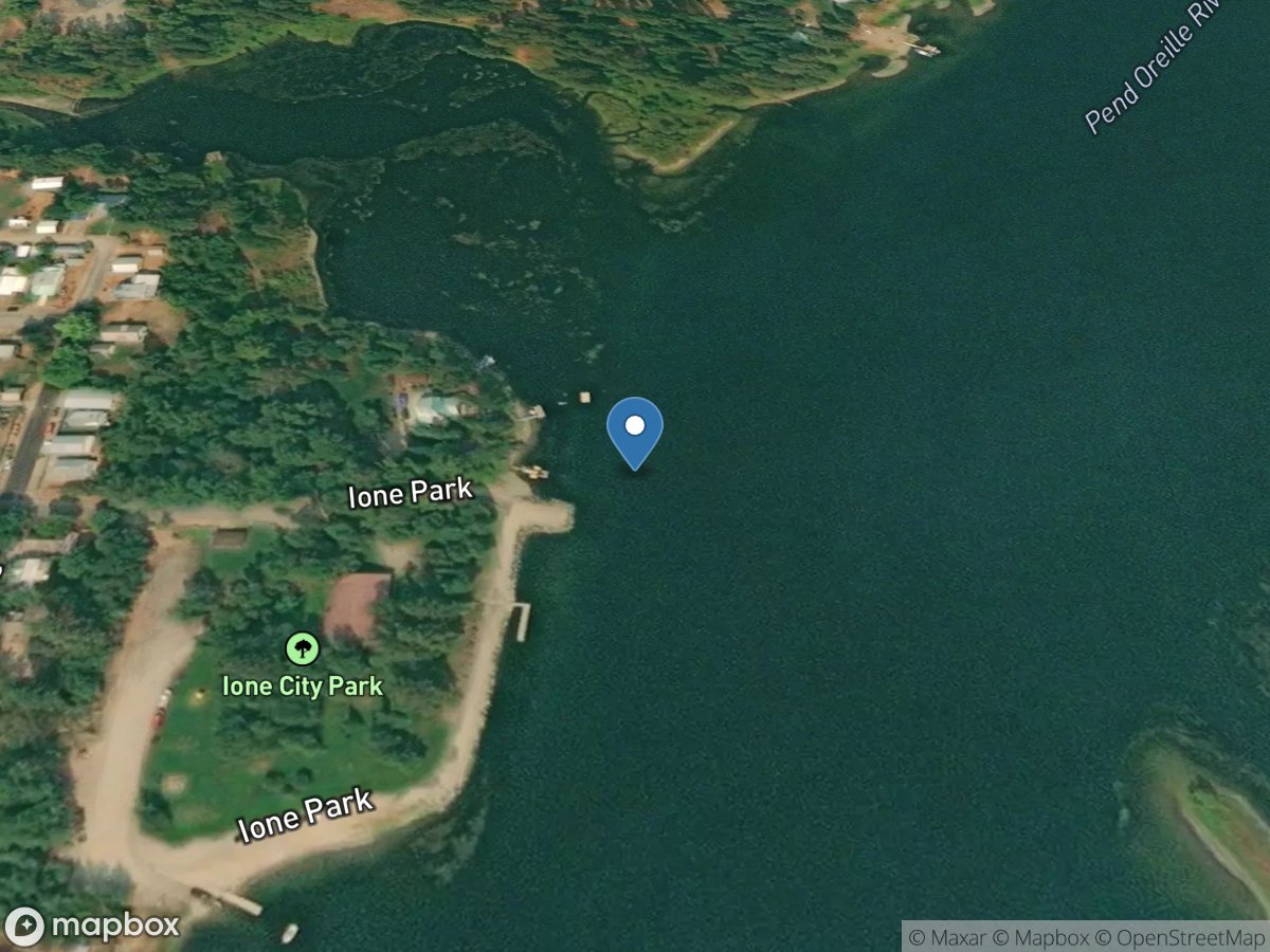 Pend Oreille River at Ione, WA location