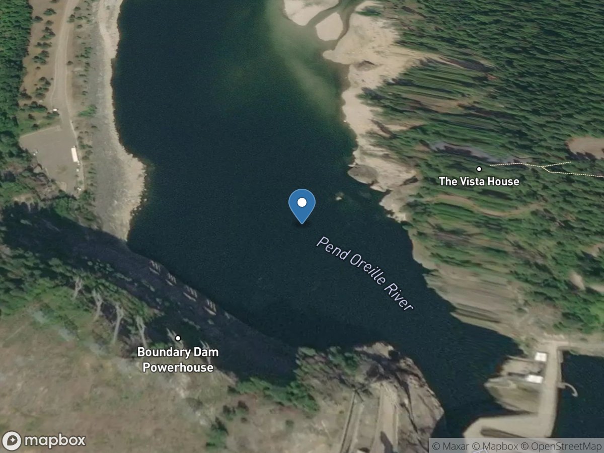 Boundary Powerplant Tw near Metaline Falls, WA location