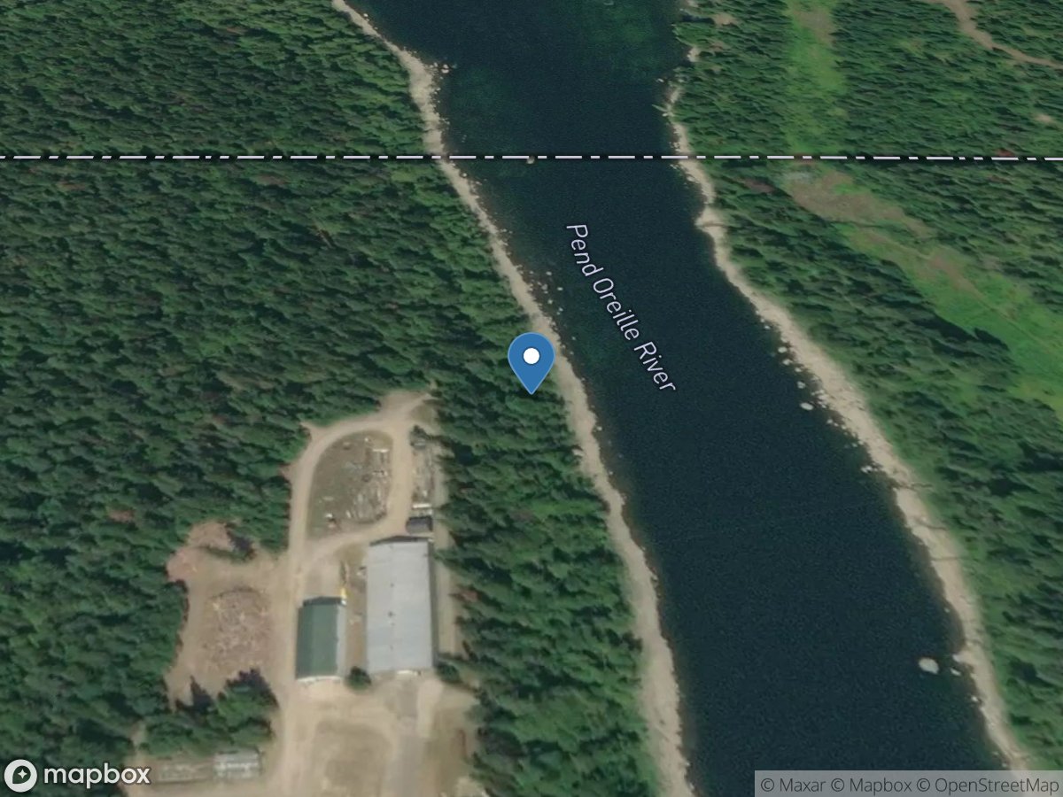 Pend Oreille River at International Boundary location