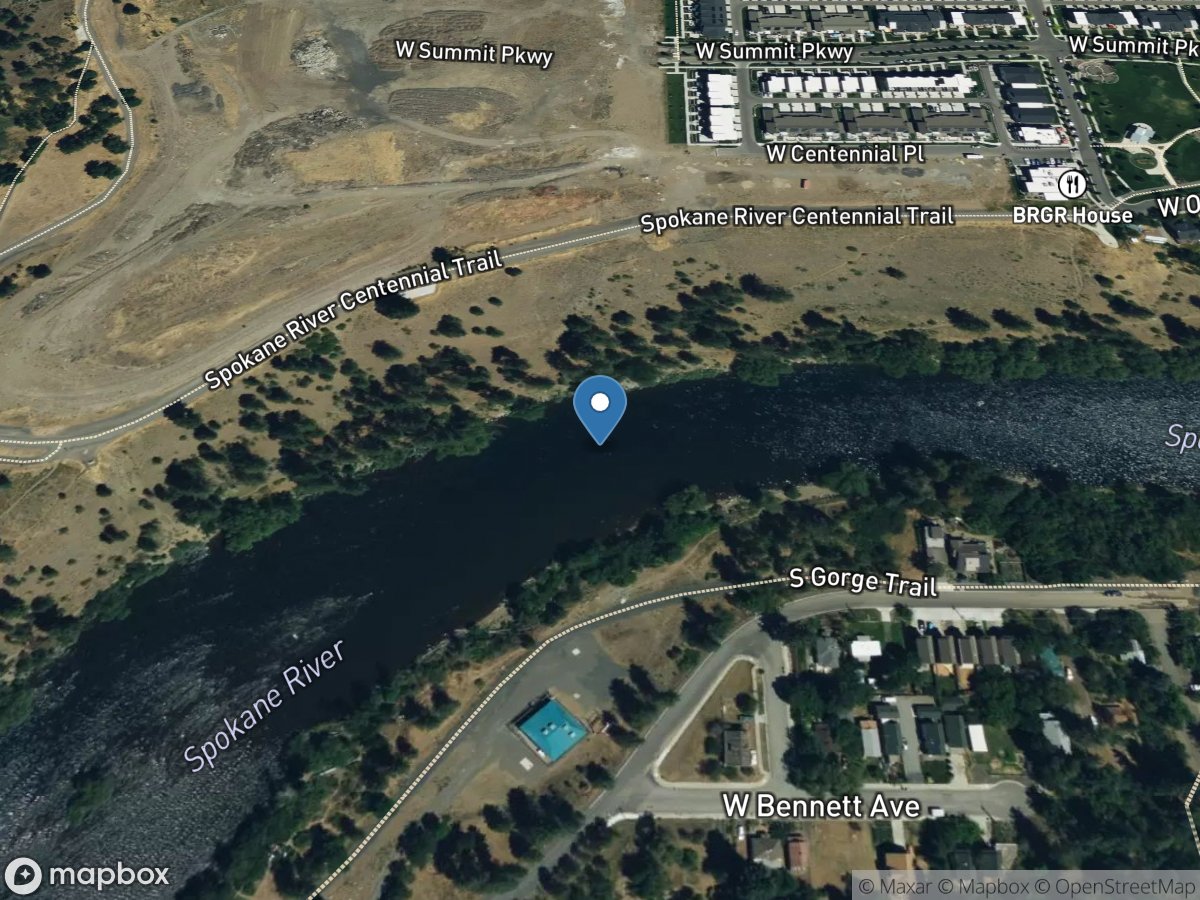 Spokane River at Spokane, WA location