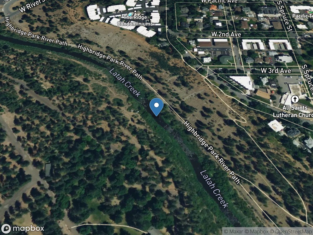 Hangman Creek at Spokane, WA location