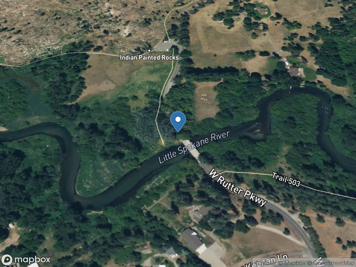 Little Spokane River near Dartford, WA location