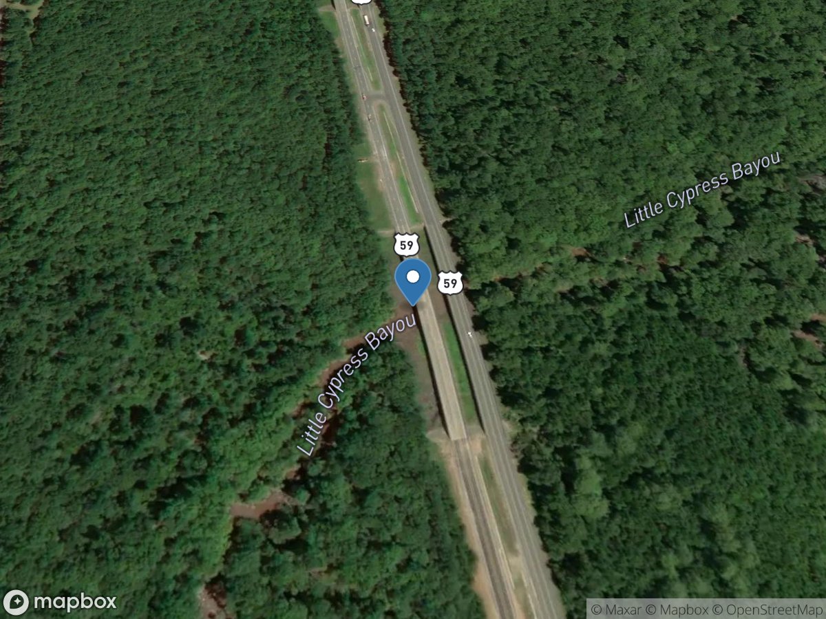 Little Cypress Bayou near Jefferson, TX location