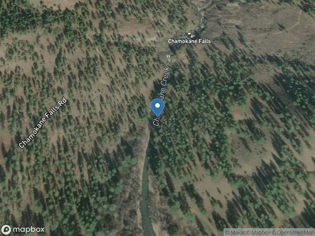 Chamokane Creek below Falls near Long Lake, WA location