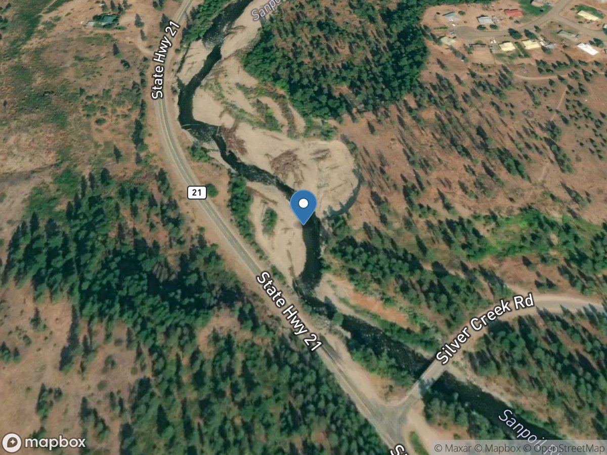 Sanpoil River above Jack Creek at Keller, WA location