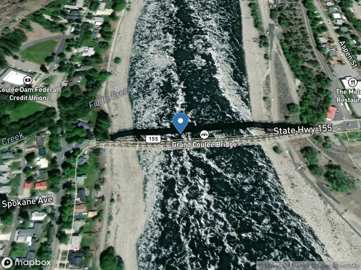 Columbia River at Grand Coulee, WA location