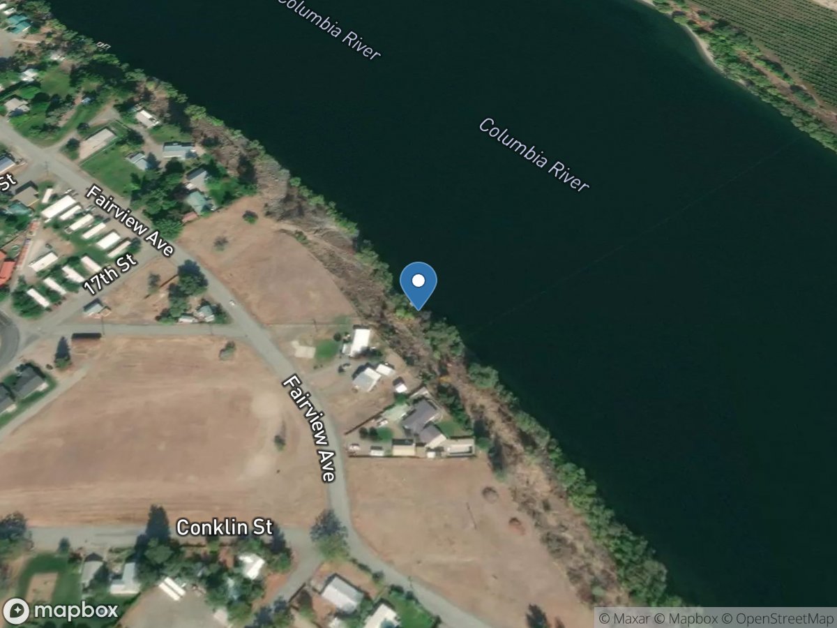 Columbia River at Bridgeport, WA location